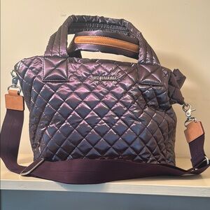 MZ Wallace Quilted Purple Metro Tote